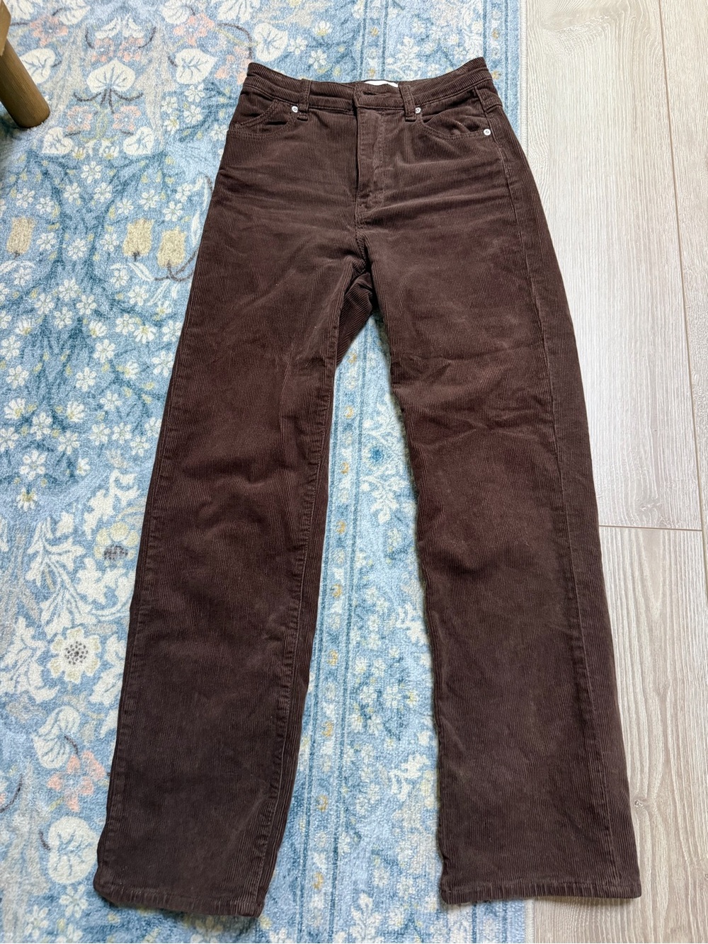 Rolla’s High Rise Original Straight Leg Corduroy Pants – Dark Brown espresso - Picture 4 of 7